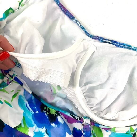 White Floral Tankini - Picture 5 of 11